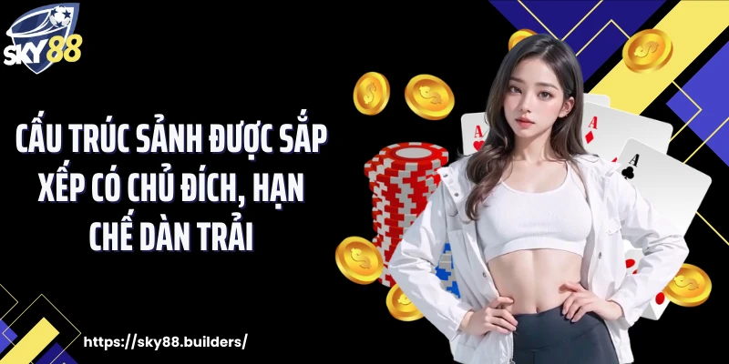 Cấu trúc sảnh được sắp xếp có chủ đích, hạn chế dàn trải