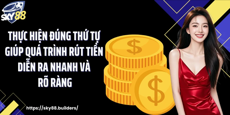 Thực hiện đúng thứ tự giúp quá trình rút tiền diễn ra nhanh và rõ ràng